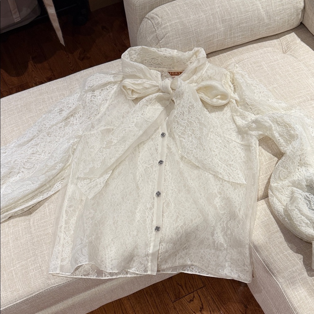 Elegant White Lace Blouse